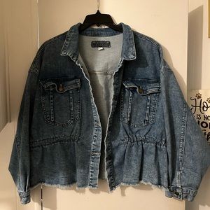 Maurice’s denim jacket with drawstring waist